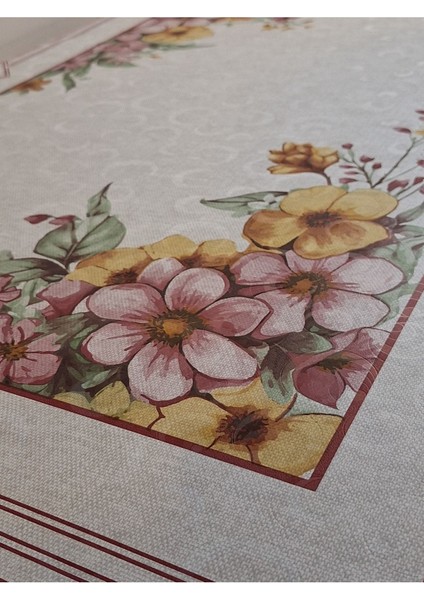 Dora Pano Elyaf Tabanlı Pvc Muşamba - Desenli Silinebilir 120 x 155 Hazır Masa Örtüsü