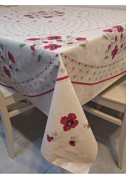 Dora Pano Elyaf Tabanlı Pvc Muşamba - Desenli Silinebilir 155 Yuvarlak Hazır Masa Örtüsü