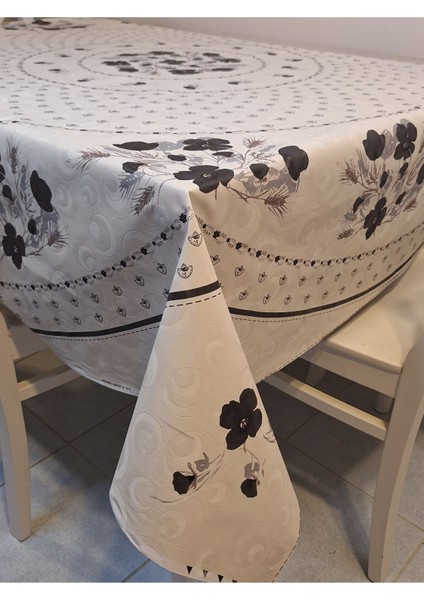 Dora Pano Elyaf Tabanlı Pvc Muşamba - Desenli Silinebilir 155 Yuvarlak Hazır Masa Örtüsü