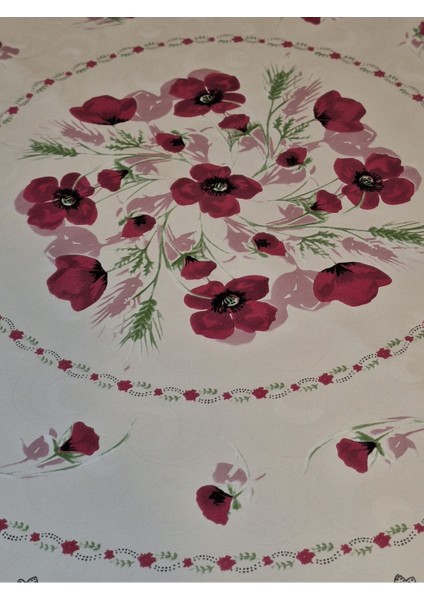 Dora Pano Elyaf Tabanlı Pvc Muşamba - Desenli Silinebilir 155 Yuvarlak Hazır Masa Örtüsü fırsatları