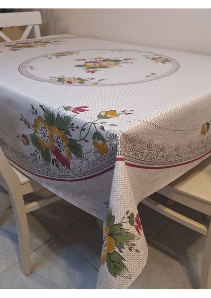 Dora Pano Elyaf Tabanlı Pvc Muşamba - Desenli Silinebilir 140 x 140 Hazır Masa Örtüsü
