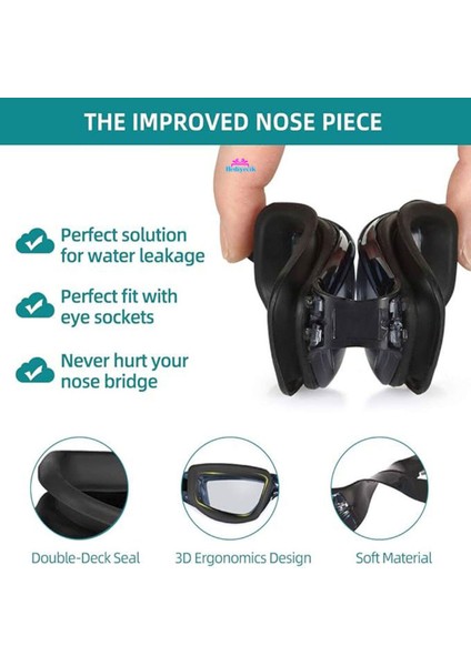 Su Geçirmez, Silikon Yüzücü Gözlüğü, Unisex, Standart Beden, Net Görüşlü, Konforlu modelleri