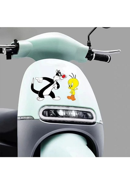 Sylvester & Tweety Sticker Araba, Motorsiklet, Kask, Laptop, Cam Sticker