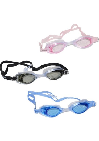 Mavi Yüzücü Gözlüğü, Silikon Şeffaf Taşıma Çantası ve Kulaklık fiyatları