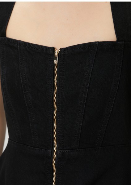 Siyah Midi Elbise