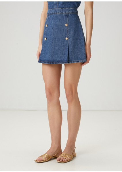 Mavi Mini Denim Etek