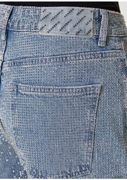 Mavi Taşlı Jean Pantolon