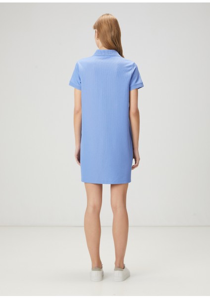 Siyah Polo Yaka Mini Elbise