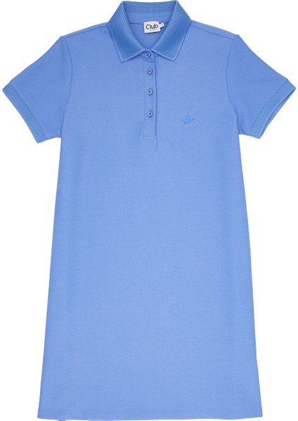 Siyah Polo Yaka Mini Elbise
