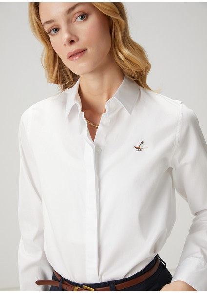 Beyaz Basic Poplin Gömlek