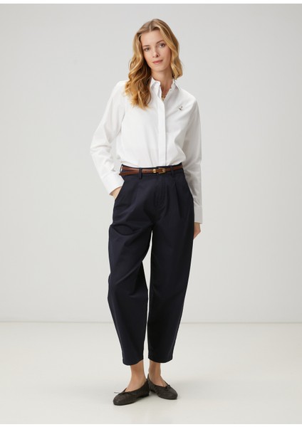 Beyaz Basic Poplin Gömlek
