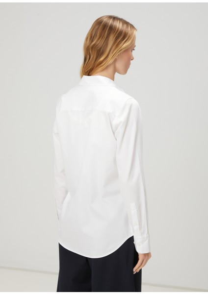 Beyaz Basic Poplin Gömlek