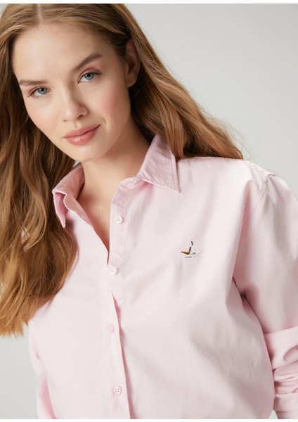 Açık Pembe Oxford Gömlek