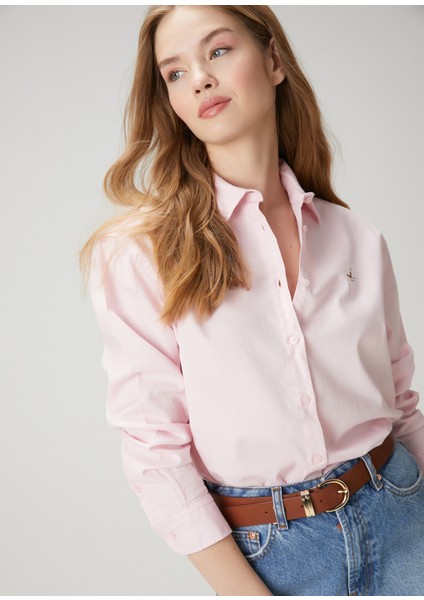Açık Pembe Oxford Gömlek