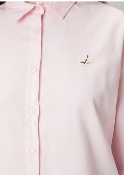 Açık Pembe Oxford Gömlek