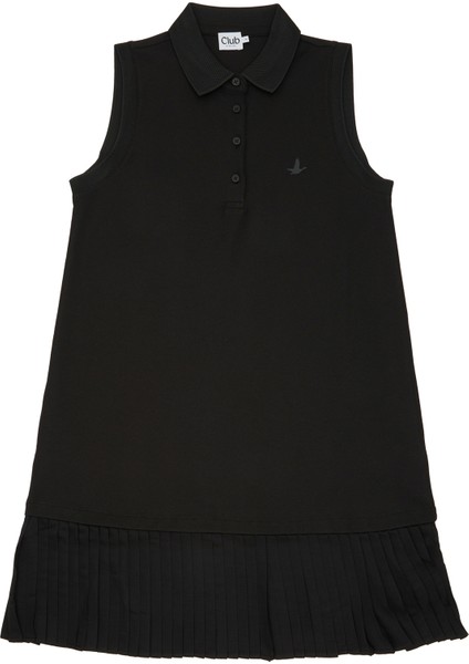 Siyah Mini Polo Elbise