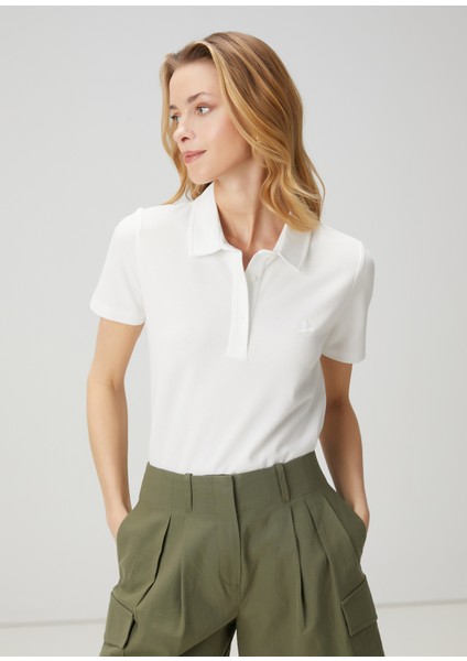 Beyaz Pike Polo T-Shirt