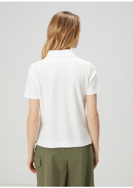 Beyaz Pike Polo T-Shirt