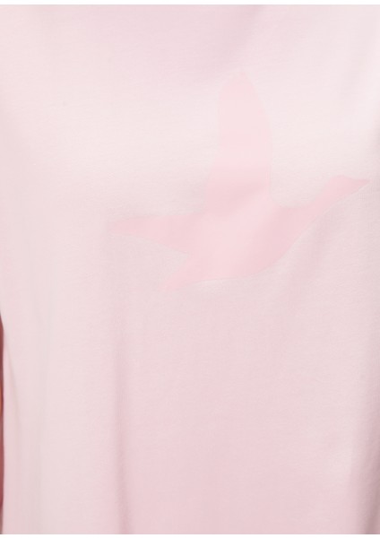 Pembe Logo Detaylı Mini Elbise