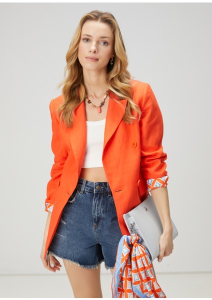 Mercan Keten Blazer