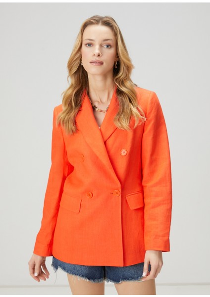 Mercan Keten Blazer
