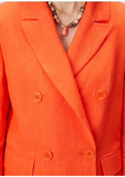 Mercan Keten Blazer