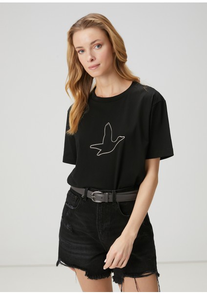 Siyah Logolu T-Shirt