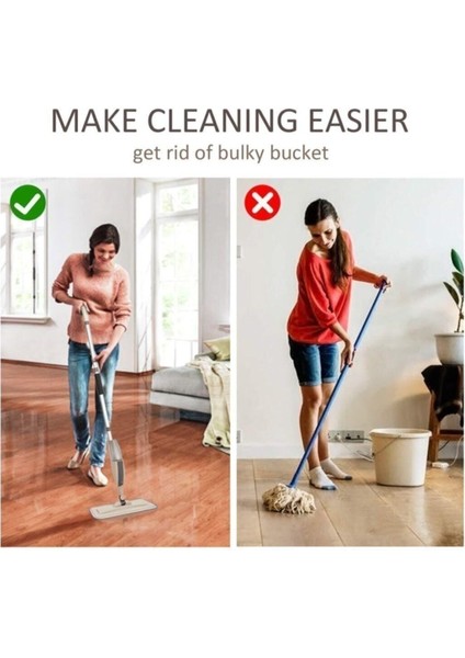 Pratik Mikrofiber Sprey Mop, Deterjan Hazneli, Temizlik Kolaylığı indirimleri