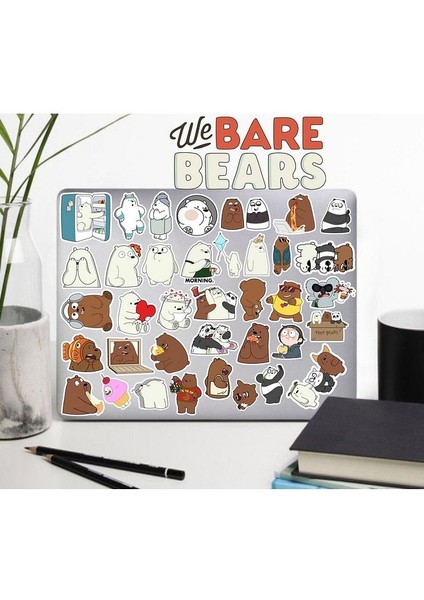 We Bare Bears Kafadar Ayılar Seri 1 Sticker Telefon Laptop Notebook Tablet Defter Matara Etiket