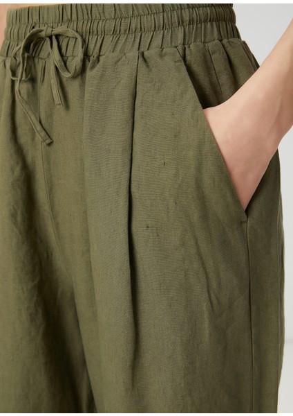 Haki Keten Pantolon
