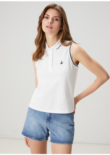 Kırık Beyaz Polo Yaka T-Shirt fırsatları