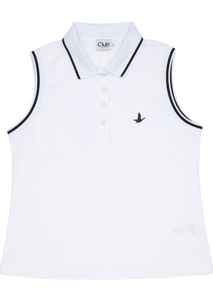 Kırık Beyaz Polo Yaka T-Shirt