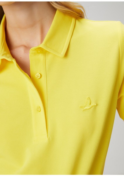 Sarı Pike Polo T-Shirt