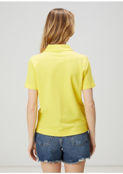 Sarı Pike Polo T-Shirt