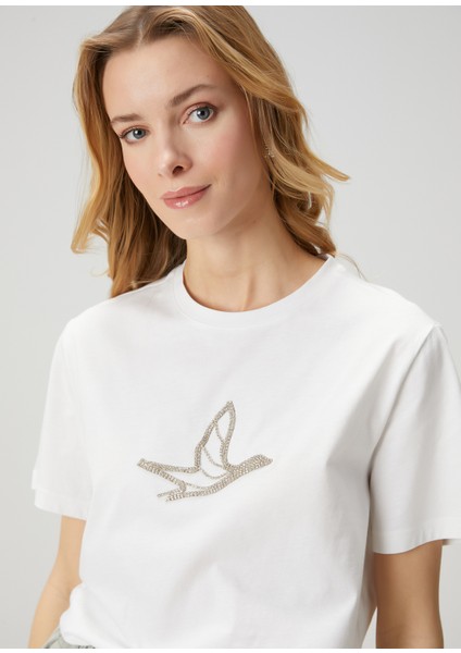 Taşlı Logolu T-Shirt