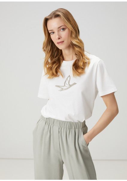 Taşlı Logolu T-Shirt