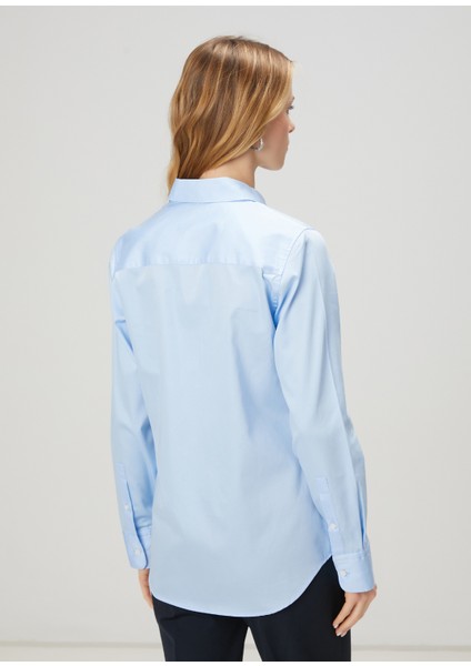 Mavi Basic Poplin Gömlek