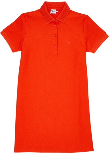 Mercan Mini Pike Polo Elbise