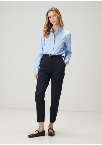 Mavi Basic Poplin Gömlek