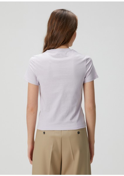 Lila Crop T-Shirt fırsatları