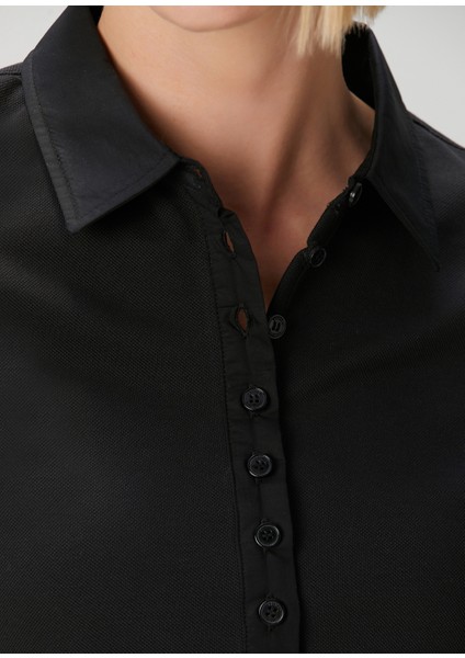 Siyah Polo Yaka T-Shirt