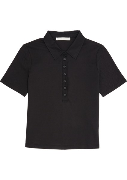 Siyah Polo Yaka T-Shirt