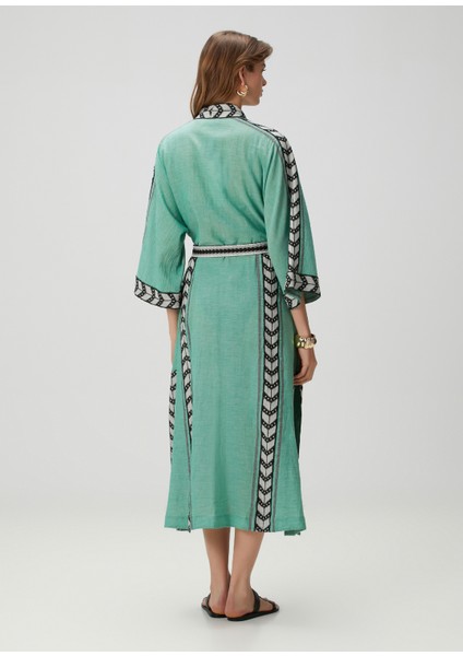Yeşil Desenli Kaftan