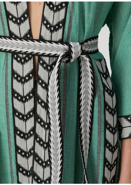 Yeşil Desenli Kaftan