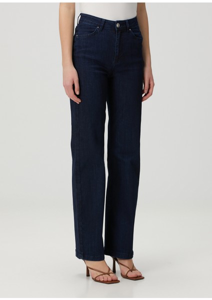 Indigo Düz Kesim Jean Pantolon fırsatları