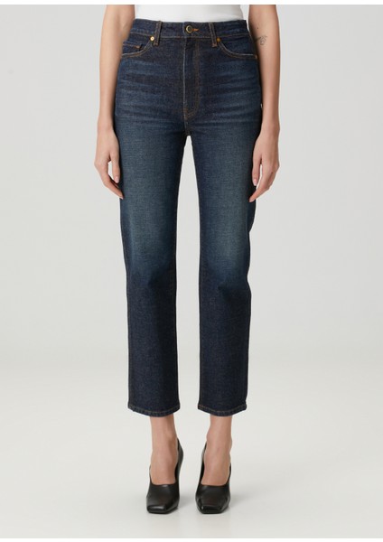 Abigail Straight Leg Koyu Mavi Jean Pantolon fiyatları