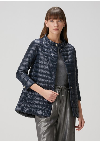 Lacivert Puffer Mont