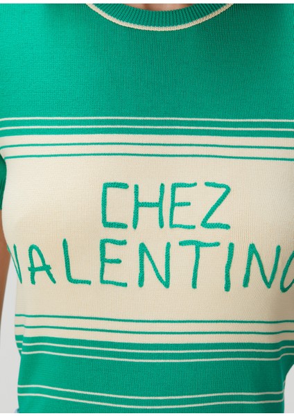 Chez Valentino Yeşil Triko indirimleri