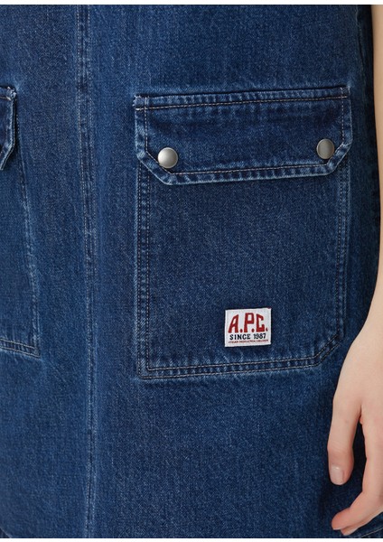 Dominic Mavi Mini Denim Elbise