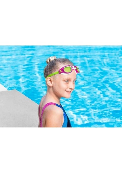 7- 15 Yaş Çocuk Yüzücü Gözlüğü Vakumlu Uv Korumalı Darbeye Dayanıklı Pembe indirimleri